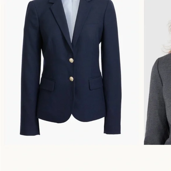 J. Crew Factory Navy Blazer with Gold Buttons - Picture 1 of 4
